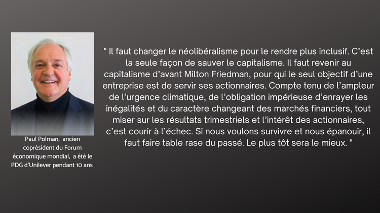 Paul Polman: «Il faut changer le néolibéralisme pour sauver le capitalisme»- Le Figaro